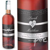 Personalised Couples Heart Rose Wine- Black Design