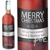 Personalised Merry Christmas Rose Wine