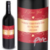 Personalised Heart Swirl Red Wine