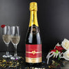 Personalised Couples Heart Champagne - Red Design