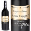 Personalised Black Border Red Wine