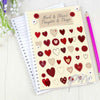 Personalised Fabric Hearts Design A5 Notebook