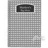 Personalised Grey Gingham A5 Notebook