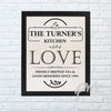 Personalised Full of Love Black Framed Poster Print