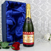 Personalised I Love You Champagne and Faux Rose with Gift Box