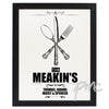 Personalised Cutlery Black Framed Poster Print