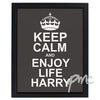 Personalised Keep Calm Black Framed Poster Print