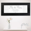 Personalised Decorative Wedding Mr & Mrs Black Name Frame