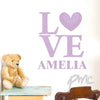 Personalised LOVE Lilac Wall Art