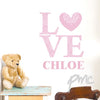 Personalised LOVE Pink Wall Art