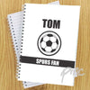 Personalised Football Fan A5 Notebook