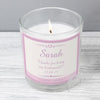 Personalised Pink Elegant Scented Jar Candle
