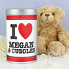 Personalised I HEART Teddy in a Tin