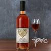 Personalised 1896 - 1904 Revised New Map Heart Rose Wine