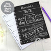 Personalised Recipes A5 Diary