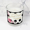 Personalised Floral Dot Scented Jar Candle
