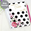 Personalised Floral Dot A5 Notebook