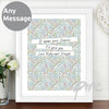 Personalised Botanical White Framed Poster Print