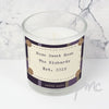Personalised Purple Tartan Scented Jar Candle