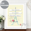 Personalised Vintage Pastel Travel White Framed Poster Print