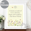 Personalised Country Diary Wild Flowers White Framed Poster Print
