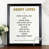 Personalised List of Love Black Framed Poster Print