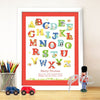 Personalised Animal Alphabet White Framed Poster Print