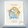 Personalised Noah's Ark White Framed Poster Print