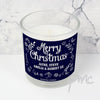 Personalised Christmas Frost Scented Jar Candle