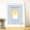 Personalised Miffy Peekaboo White Framed Poster Print