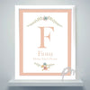 Personalised Floral Bouquet White Framed Poster Print