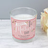 Personalised Floral Bouquet 1st Mothers Day Scented Jar Candle