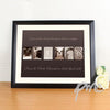 Personalised Mr & Mrs Affection Art Black Framed Poster Print
