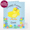 Personalised Happy Easter Chick Card