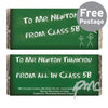 Personalised Green Chalk Board Milk Chocolate Bar