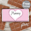 Personalised Heart Stitch Milk Chocolate Bar