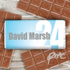 Personalised Blue Number Milk Chocolate Bar