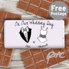Personalised Dotty Wedding Milk Chocolate Bar