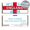 Personalised No1 England Fan Milk Chocolate Bar