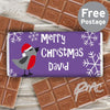 Personalised Christmas Robin Milk Chocolate Bar