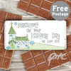 Personalised Blue Church Milk Chocolate Bar