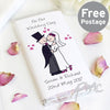 Personalised Cartoon Wedding Milk Chocolate Bar