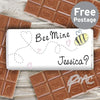Personalised Bee Mine Milk Chocolate Bar