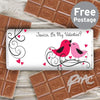 Personalised Love Birds Milk Chocolate Bar