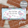 Personalised Floral Bird Milk Chocolate Bar