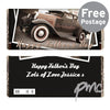 Personalised Classic Car Father's Day Milk Chocolate Bar
