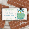Personalised Mr Owl Milk Chocolate Bar