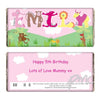 Personalised Girls Animal Alphabet Milk Chocolate Bar