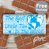 Personalised Blue Best in the World Milk Chocolate Bar