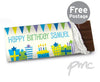 Personalised Blue Birthday Presents Milk Chocolate Bar
